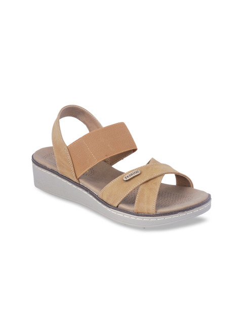 

Khadims Women Beige Solid Flatform Heels