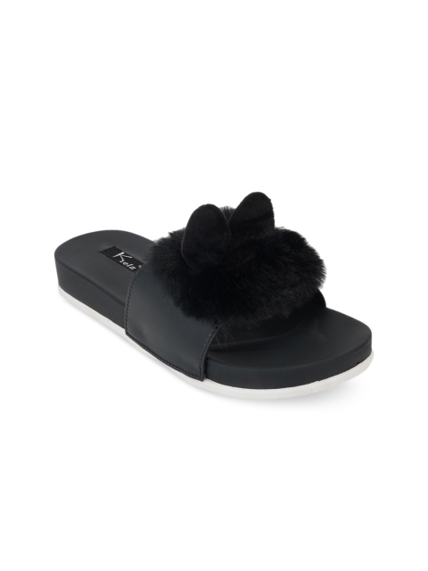 

Kielz Women Black Embellished Room Slippers
