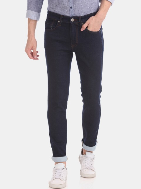 

AD By Arvind Men Navy Blue Skinny Fit Mid-Rise Clean Look Stretchable Jeans