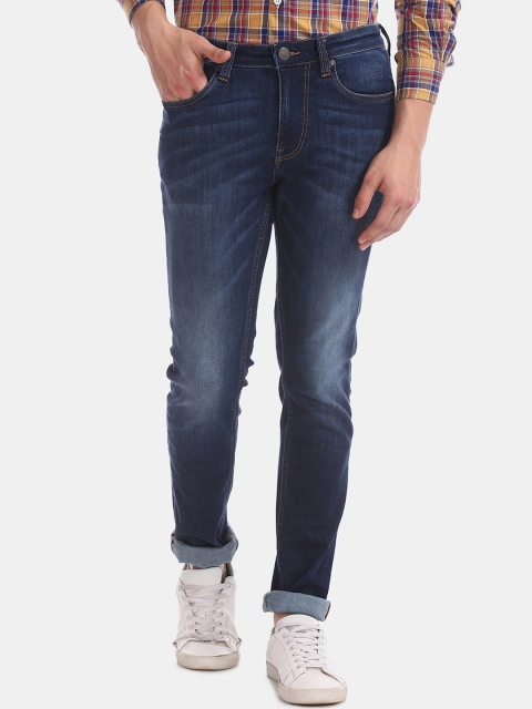 

AD By Arvind Men Blue Slim Fit Mid-Rise Clean Look Stretchable Jeans