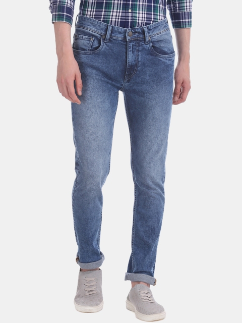 

AD By Arvind Men Blue Slim Fit Mid-Rise Clean Look Stretchable Jeans