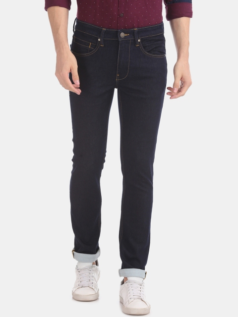 

AD By Arvind Men Blue Skinny Fit Mid-Rise Clean Look Jeans