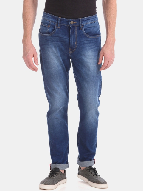 

AD By Arvind Men Blue Tapered Fit Mid-Rise Clean Look Stretchable Jeans