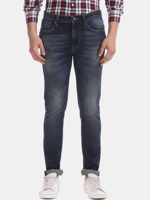 

AD By Arvind Men Blue Skinny Fit Mid-Rise Clean Look Jeans