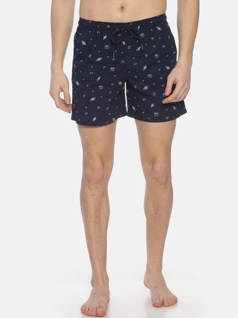

Bene Kleed Men Navy Blue & White Anti-Bacterial Printed Boxers