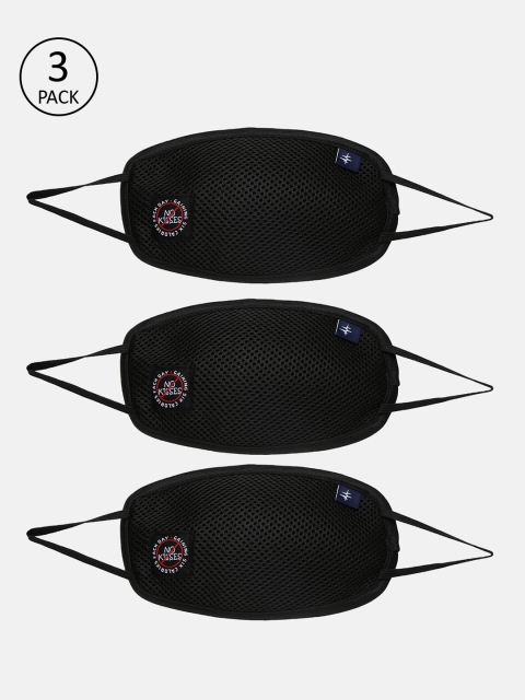 

Breakbounce Unisex Pack of 3 Black 2-Ply Reusable Cloth Mask