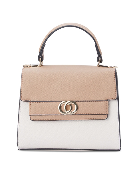 

ALDO Beige Colourblocked Structured Satchel