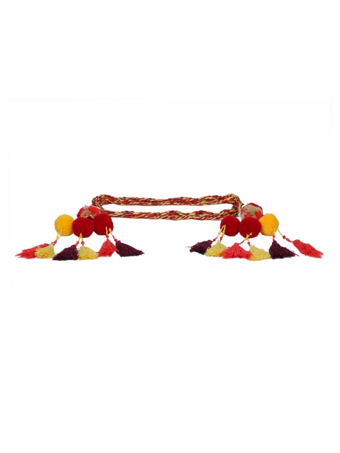 

Diwaah Women Red & Yellow Woven Design Belt