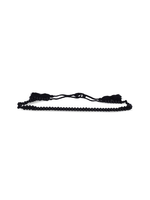 

Diwaah Women Black Woven Design Handmade Belt