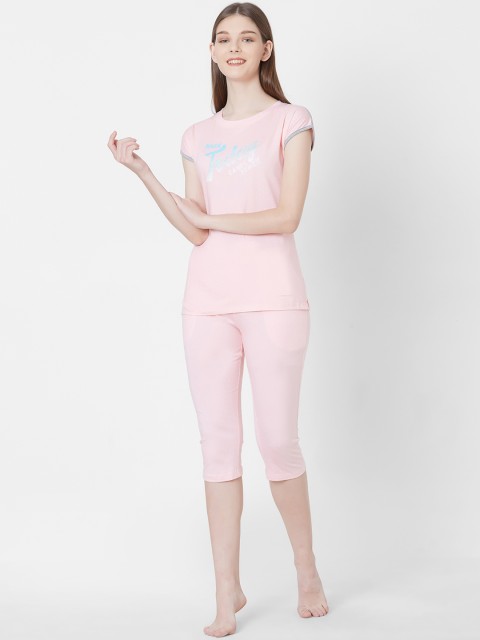 

Sweet Dreams Women Pink Printed Night Suit