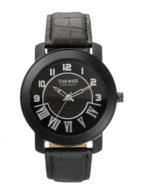 

Teakwood Leathers Men Black Analogue Watch WTH_A_33_AB