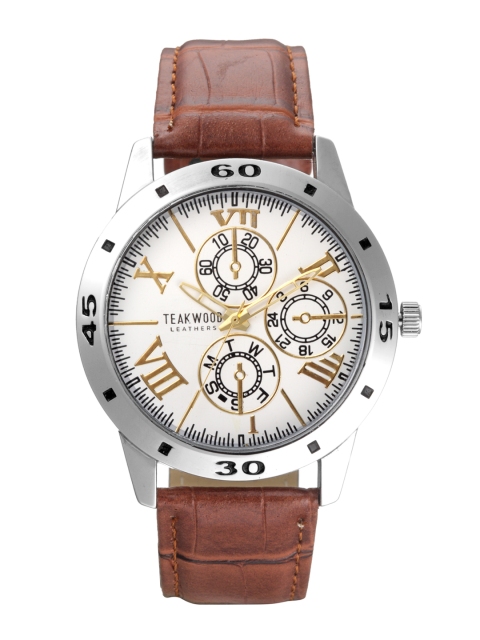 

Teakwood Leathers Men White Analogue Watch WTH_A_53_AB