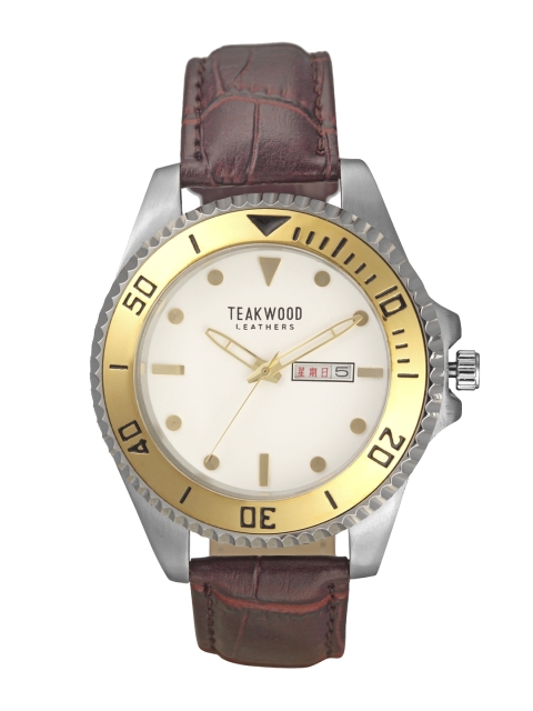 

Teakwood Leathers Men White Analogue Watch WTH_A_65_AB