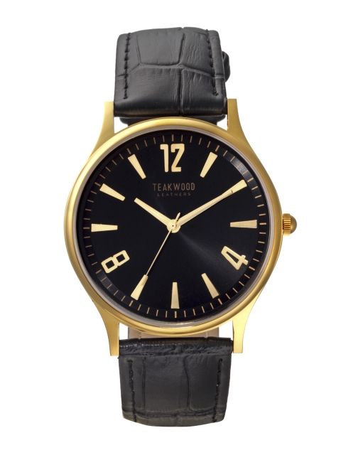 

Teakwood Leathers Men Black Analogue Watch WTH_A_07_AB