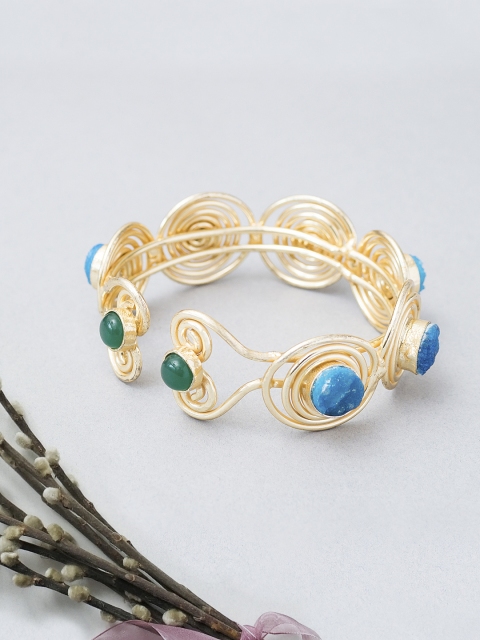 

Golden Peacock Gold-Plated Cuff Bracelet