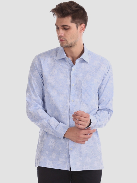 

AD By Arvind Men Blue Regular Fit Printed Casual Shirt