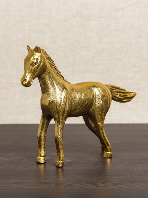 

Pure Home and Living Gold-Toned Decorative Horse Showpiece