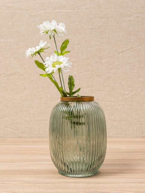 

Pure Home and Living Green Textured Glass Flower Vase