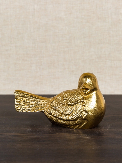 

Pure Home and Living Gold-Toned Textured Decorative Bird Showpiece