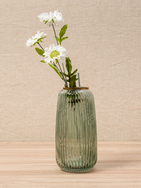 

Pure Home and Living Green Textured Glass Flower Vase