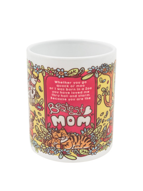

Chumbak Yellow & Blue Printed Bestest Mom Coffee Mug