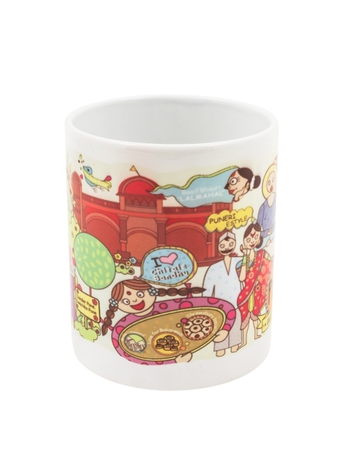 

Chumbak White & Red Printed Pune Coffee Mug