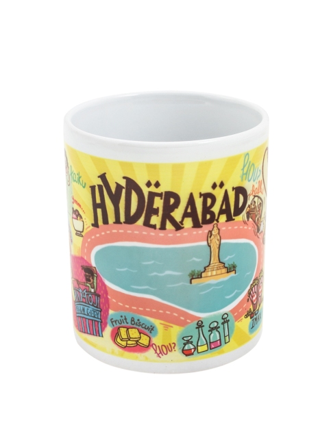 

Chumbak Yellow & Blue Printed Hyderabad Coffee Mug
