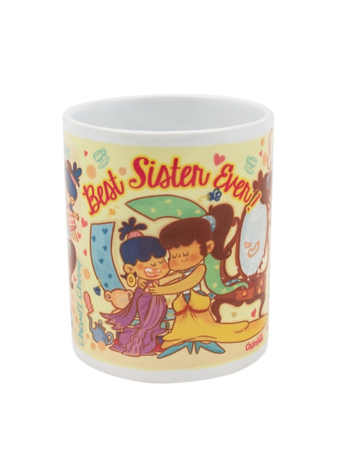 

Chumbak Yellow & Brown Printed Super Sister Coffee Mug