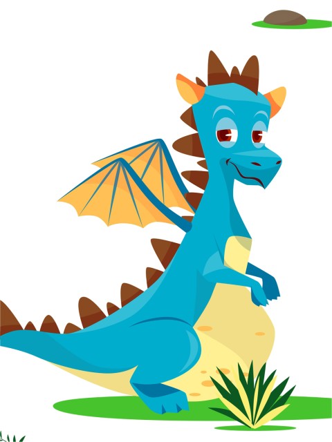 

rawpockets Multicolored Growth Chart Dragons Wall Stickers, Multi