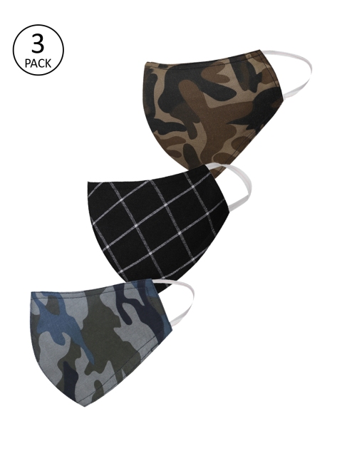 

JBN Creation Kids Pack of 3 Pcs Multicoloured Reusable 3-Ply Protective Outdoor Masks, Grey