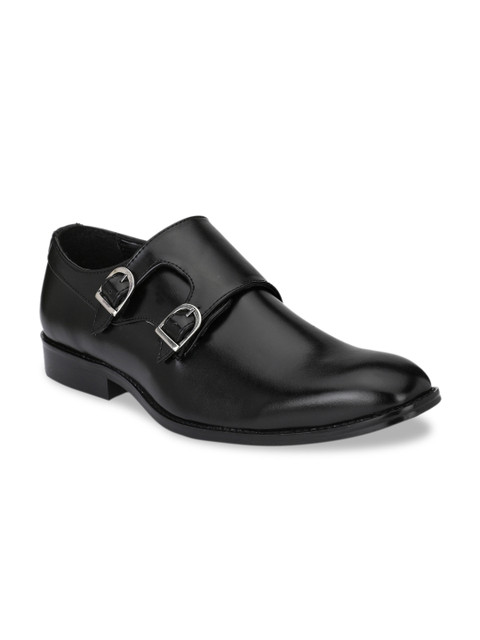 

Hi RELs Men Black Solid Premium Formal Monks
