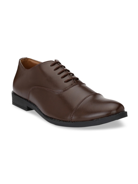 

Hi RELs Men Brown Solid Formal Oxfords