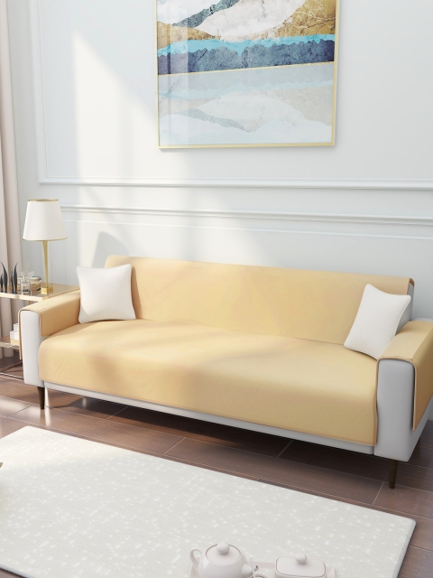 

Rajasthan Decor Beige 3 Seater Quilted Sofa Cover