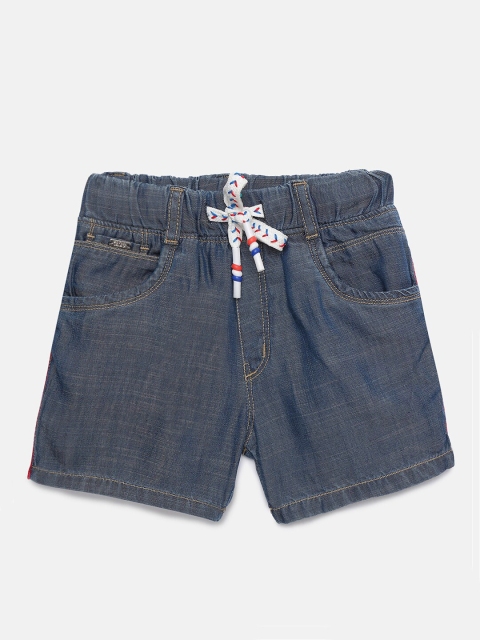 

Actuel Boys Blue Solid Regular Fit Denim Shorts