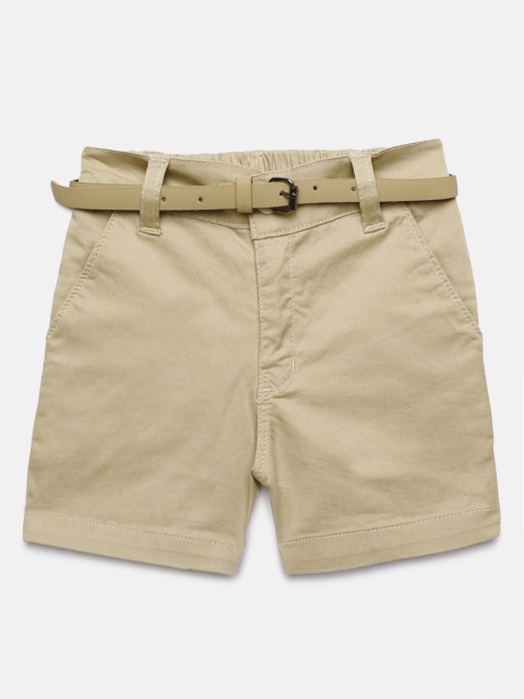 

Actuel Boys Beige Solid Regular Fit Shorts