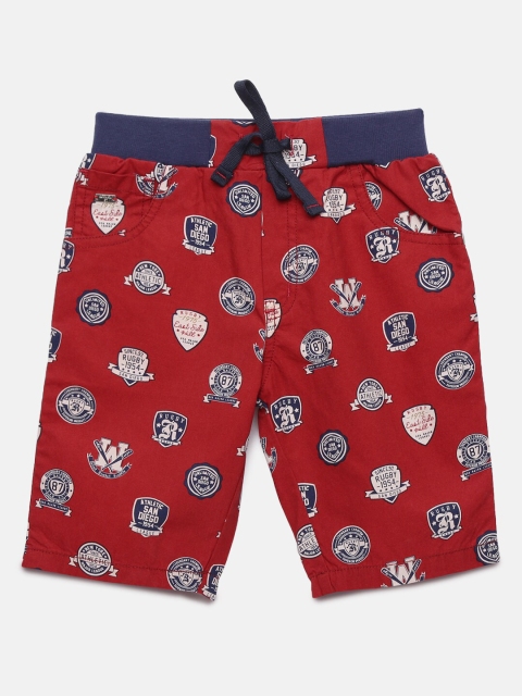 

Actuel Boys Red Printed Regular Fit Shorts