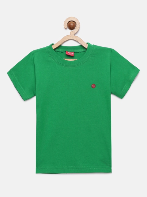 

Actuel Boys Green Solid Polo Collar T-shirt