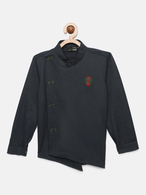 

Actuel Boys Navy Blue Regular Fit Solid Casual Shirt