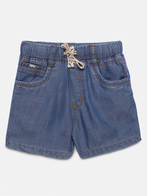 

Actuel Boys Blue Solid Regular Fit Denim Shorts