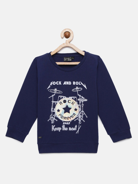 

Actuel Boys Navy Blue Printed Sweatshirt