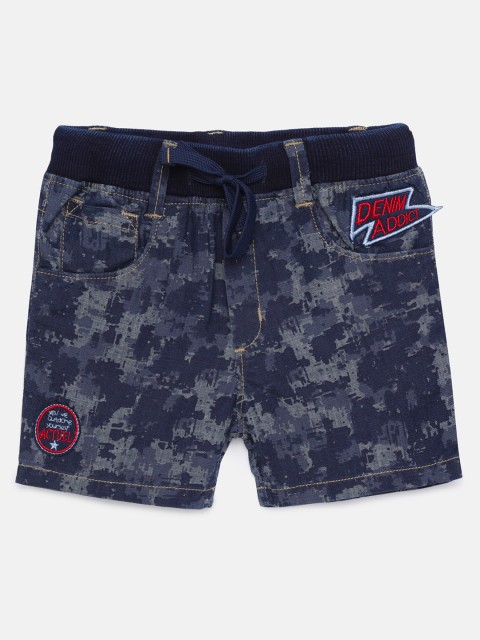 

Actuel Boys Blue Self Design Regular Fit Denim Shorts