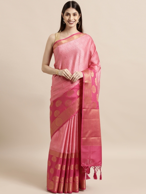 

The Chennai Silks Classicate Pink Woven Design Organza Saree