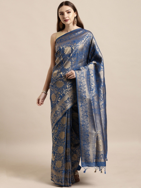 

The Chennai Silks Blue Silk Blend Woven Design Patola Saree