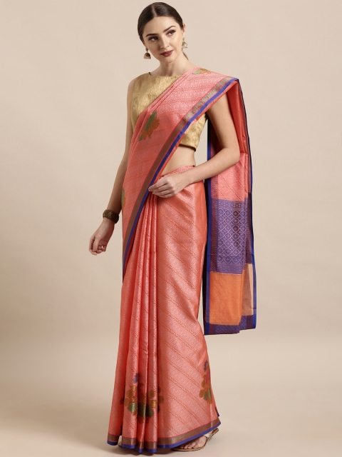 

The Chennai Silks Classicate Peach-Coloured Woven Design Organza Saree