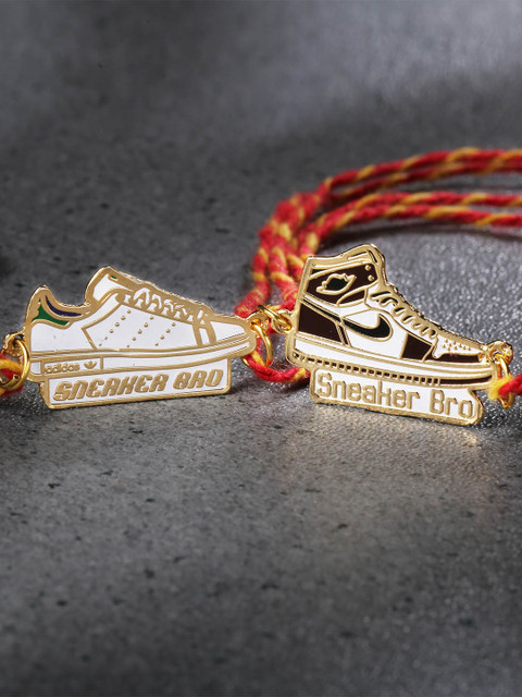 

Bigsmall Red & White Sneaker Bro Rakhi