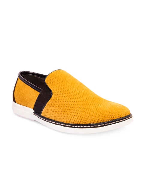 

Khadims Men Yellow Slip-On Sneakers
