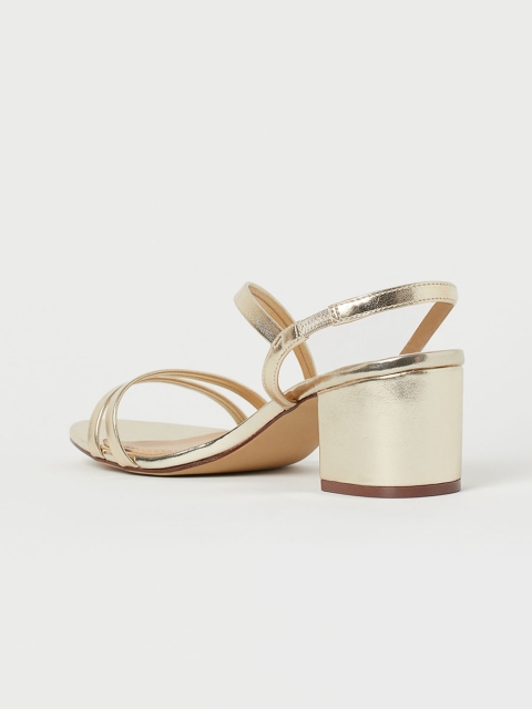 

H&M Women Gold-Toned Solid Sandals