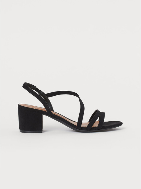 

H&M Women Black Solid Sandals