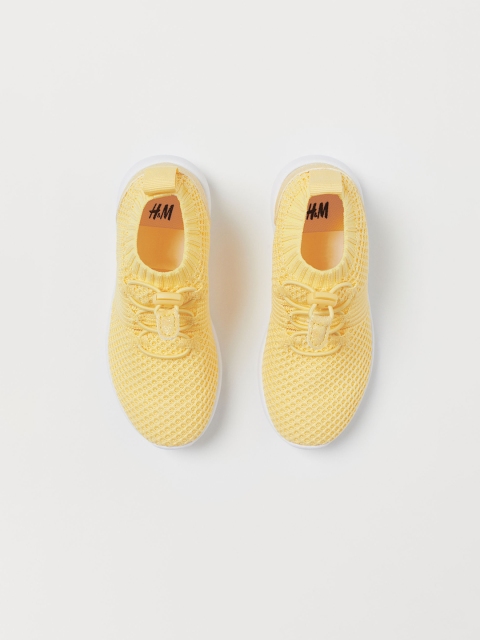 

H&M Girls Yellow Woven Design Fully-Fashioned Trainers