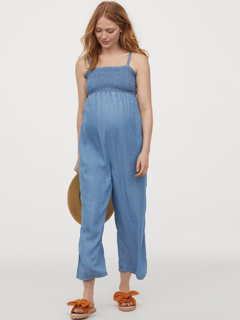 

H&M Women Blue MAMA Lyocell Jumpsuit